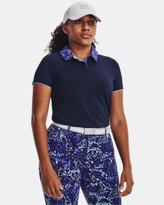 Women's UA Iso-Chill Polo, Blue, pdpMainDesktop image number 4